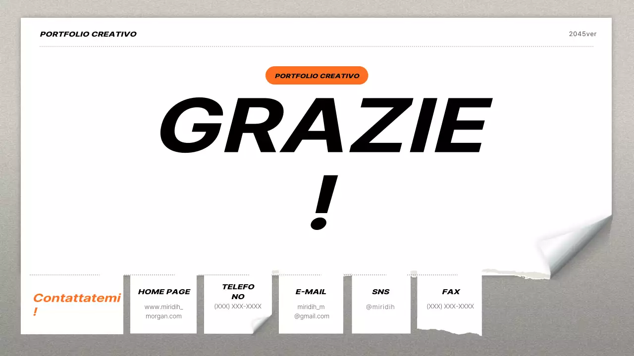 curriculum moderno arancione