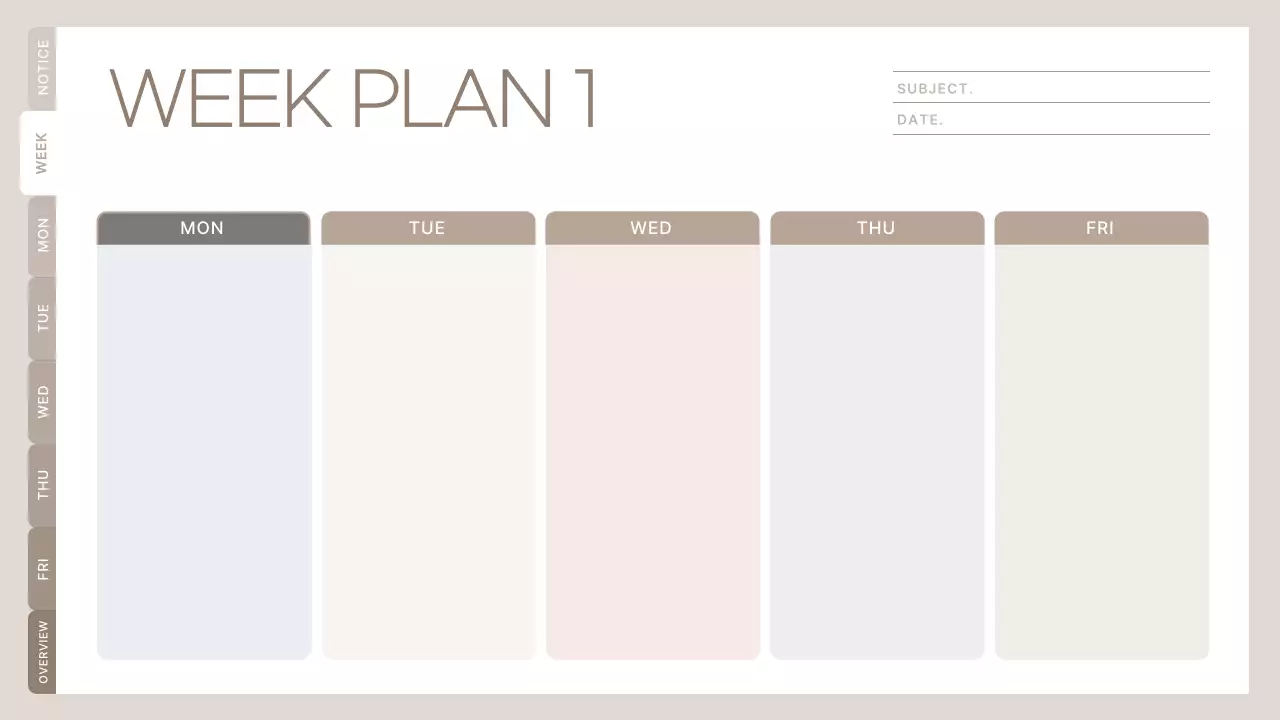 Beige Minimal Class Planner Presentation
