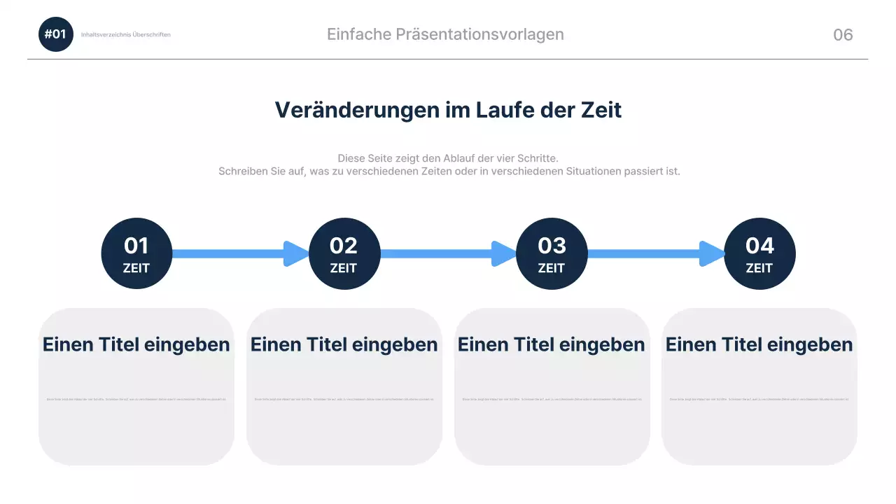 Marineblau Moderne Präsentation Beschreibung