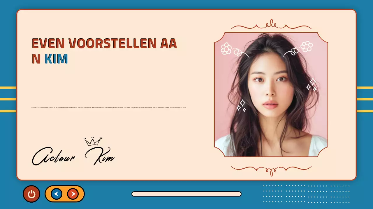 beige blauw retro drama presentatie