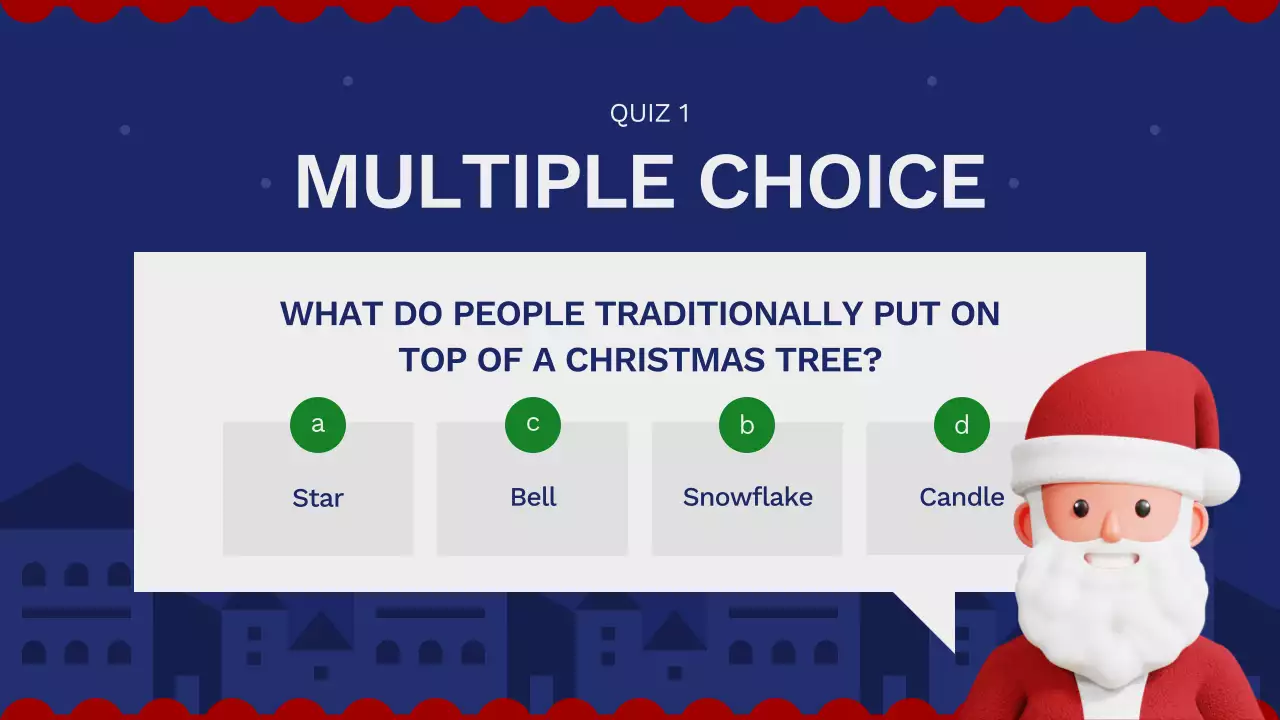 블루 전통 크리스마스 가이드 프레젠테이션