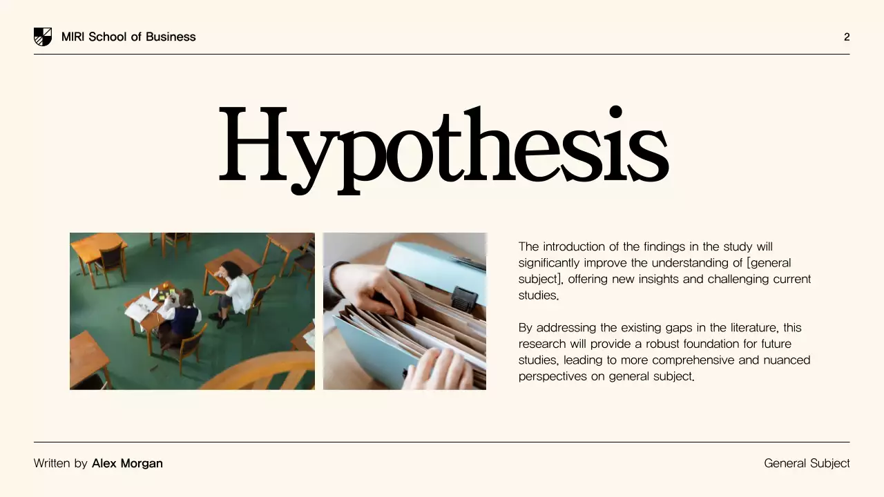 Beige Minimal Thesis Presentation