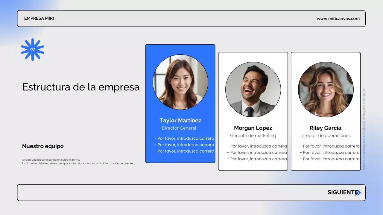 presentación de empresa moderna azul