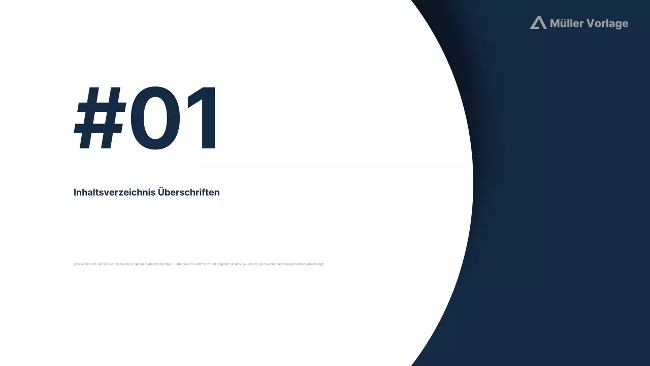 Marineblau Moderne Präsentation Beschreibung