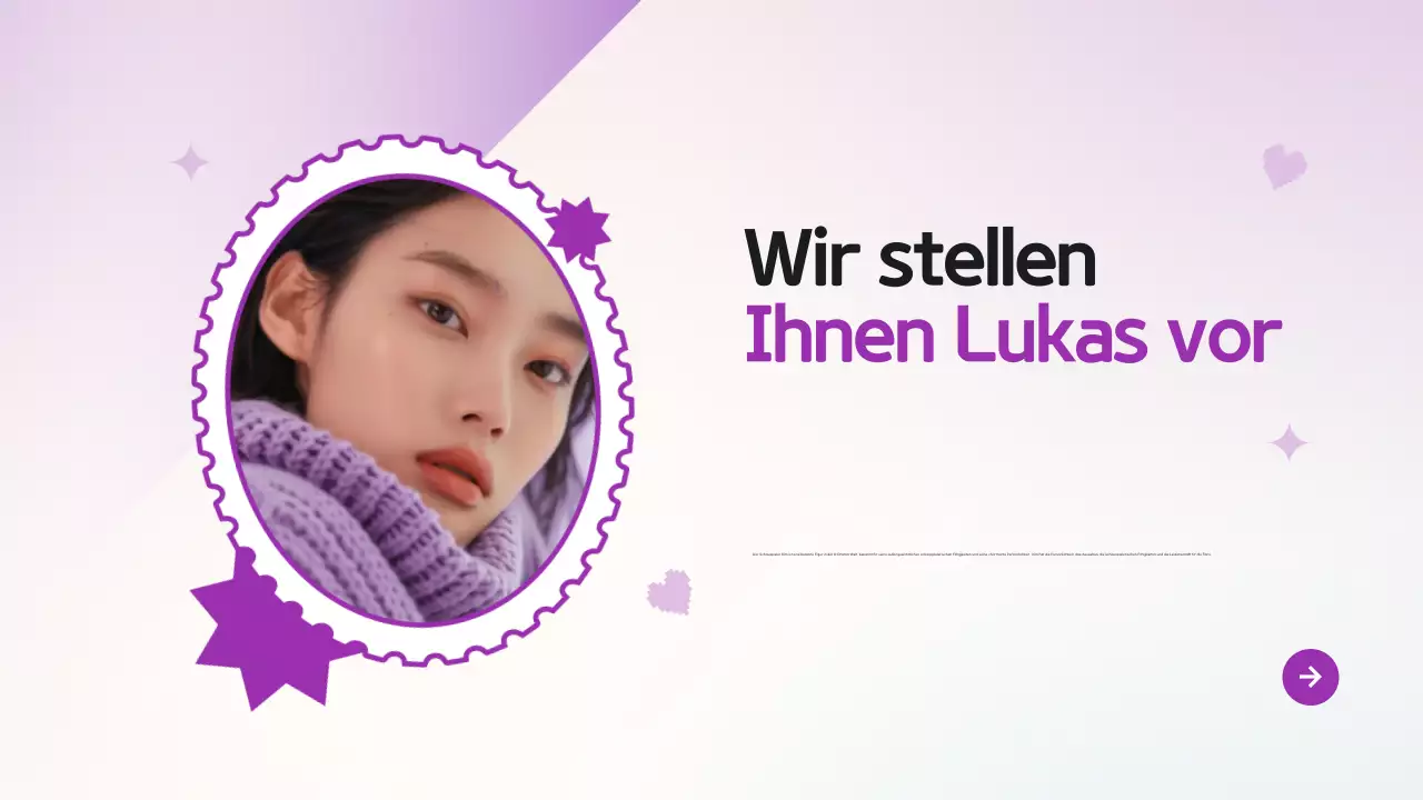Lila Modern K-Drama Pitch Deck Präsentation