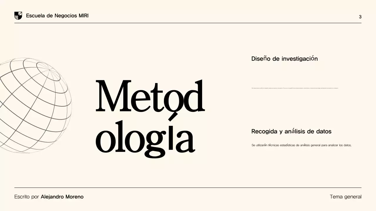 Presentación de la tesis Beige Modern