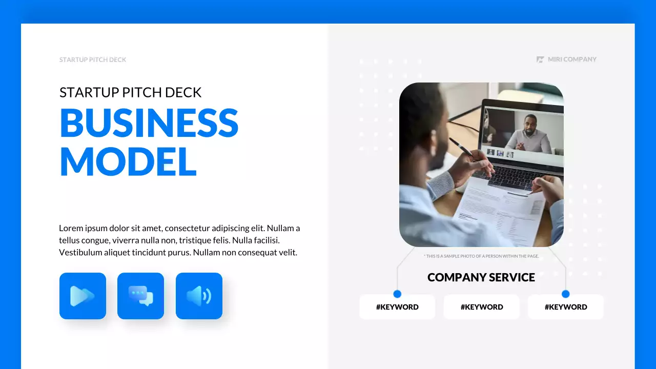 블루 모던 스타트업 피치 프로모션 프리젠테이션