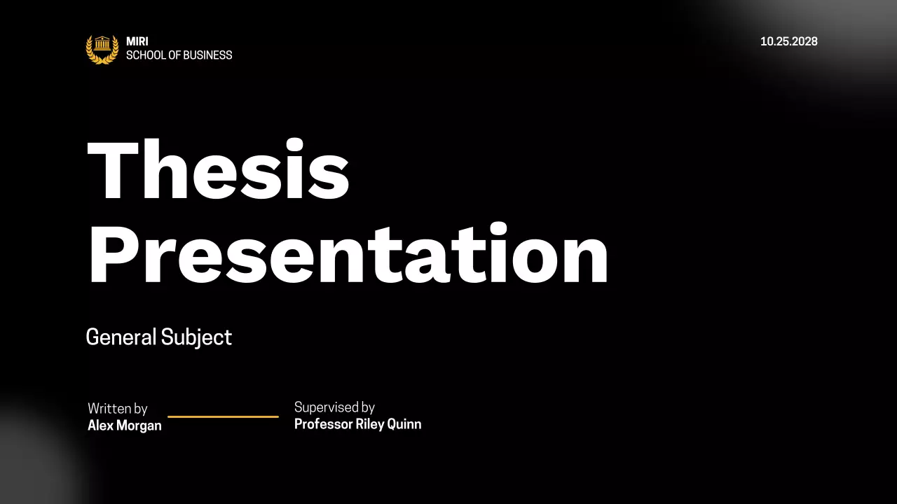 Black Modern Thesis Presentation
