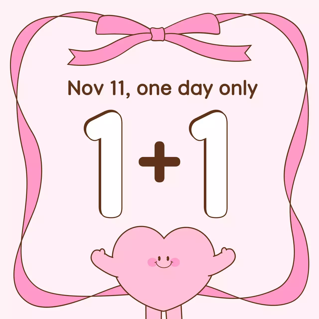 Promosi Penjualan Lucu Berwarna Pink Posting Media Sosial