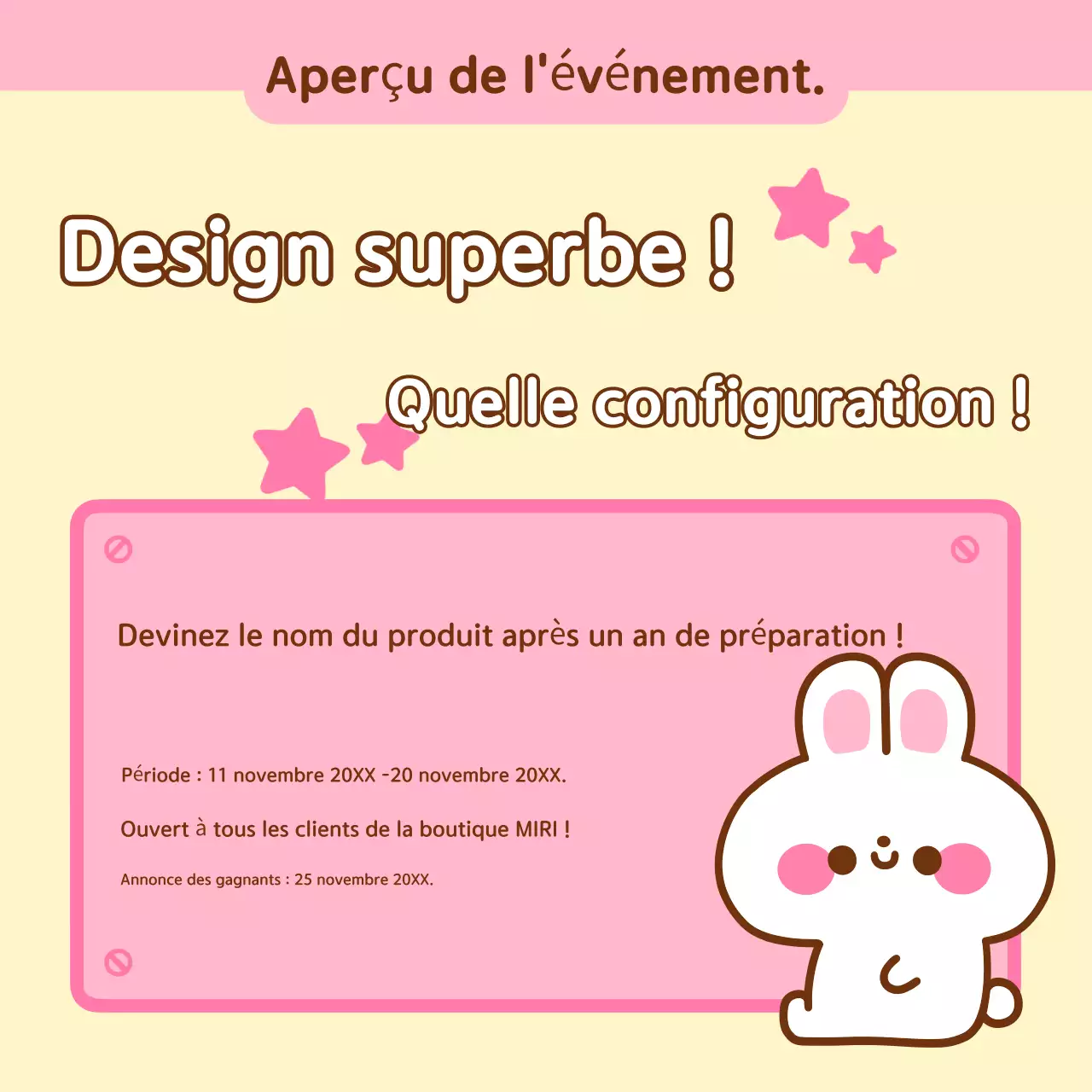 Trivia rose Événement