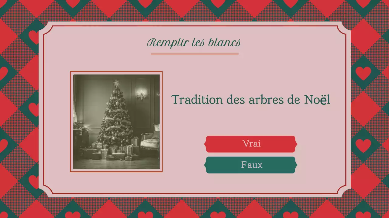 Classique Vintage Traditionnel Quiz de Noël