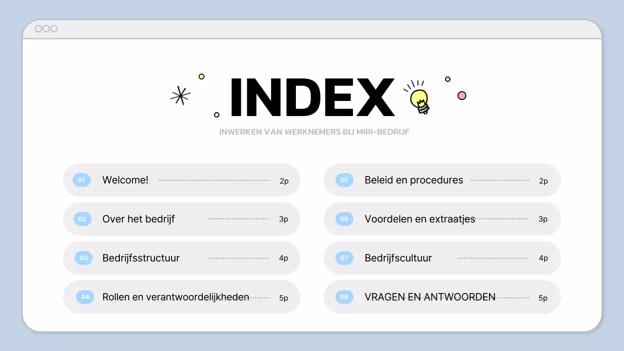 blauwe moderne bedrijfspresentatie