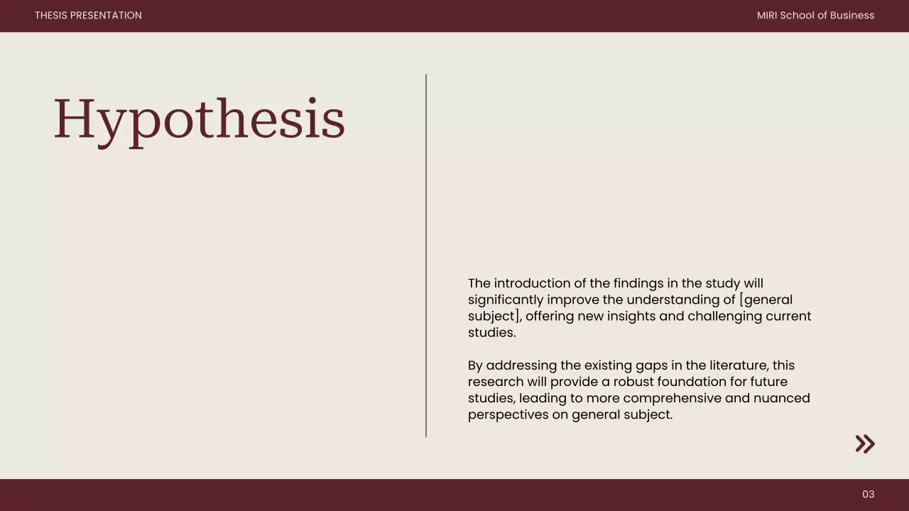 Maroon Minimal Thesis Presentation