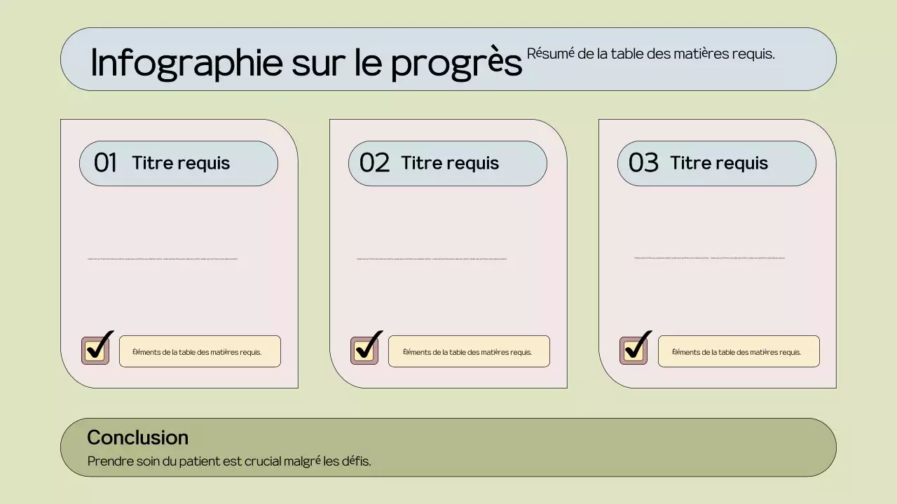 green minimal progress infographic layout