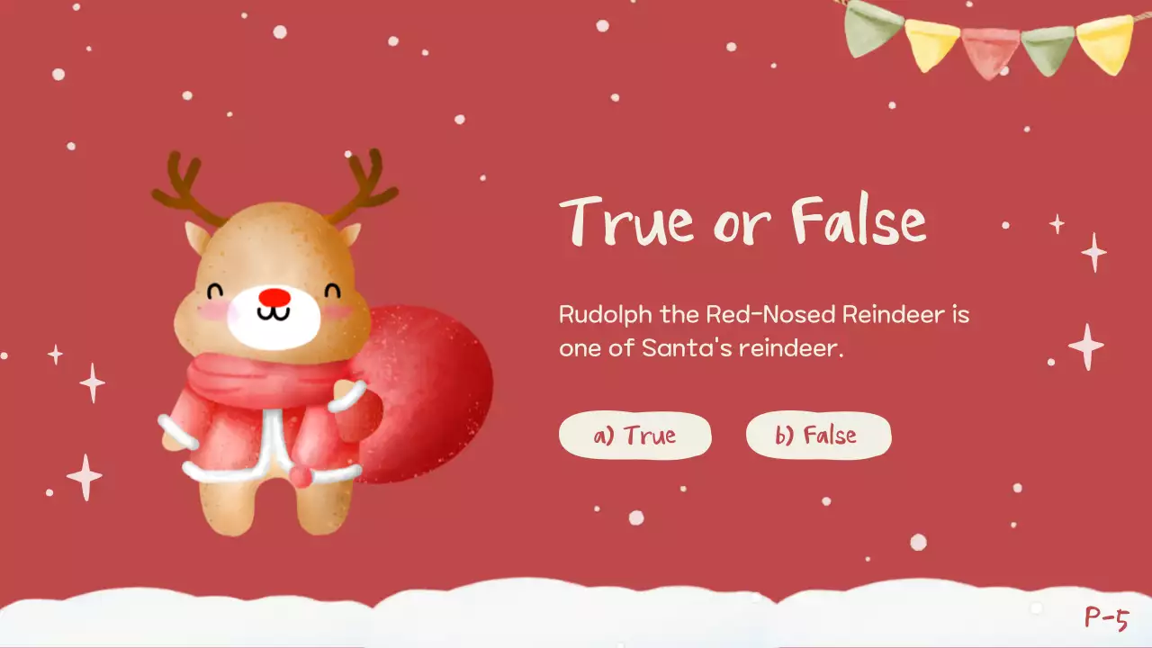 Red Festive Christmas Quiz Presentation