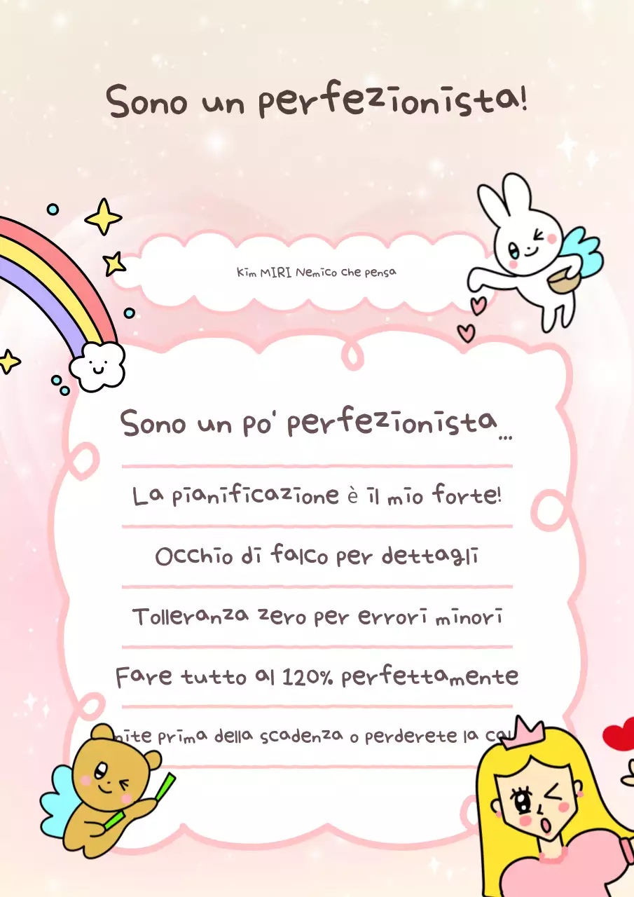 Lettera di presentazione carina rosa