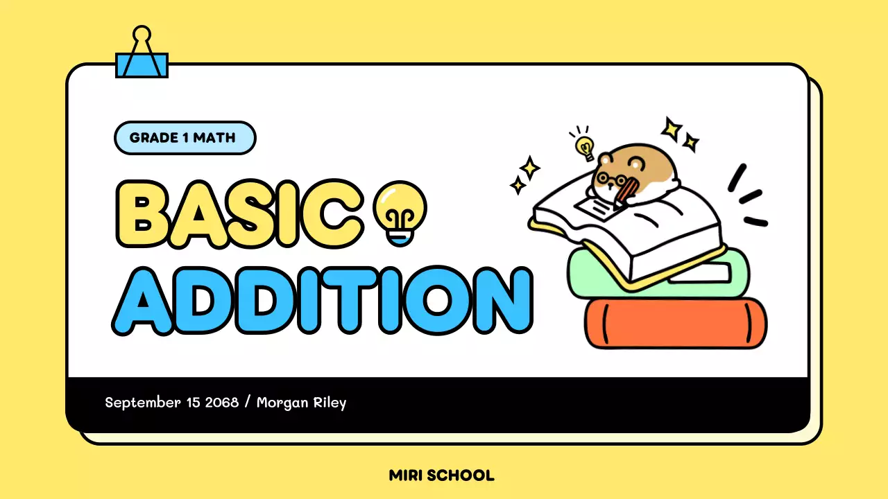 Yellow Cute Math Template Presentation