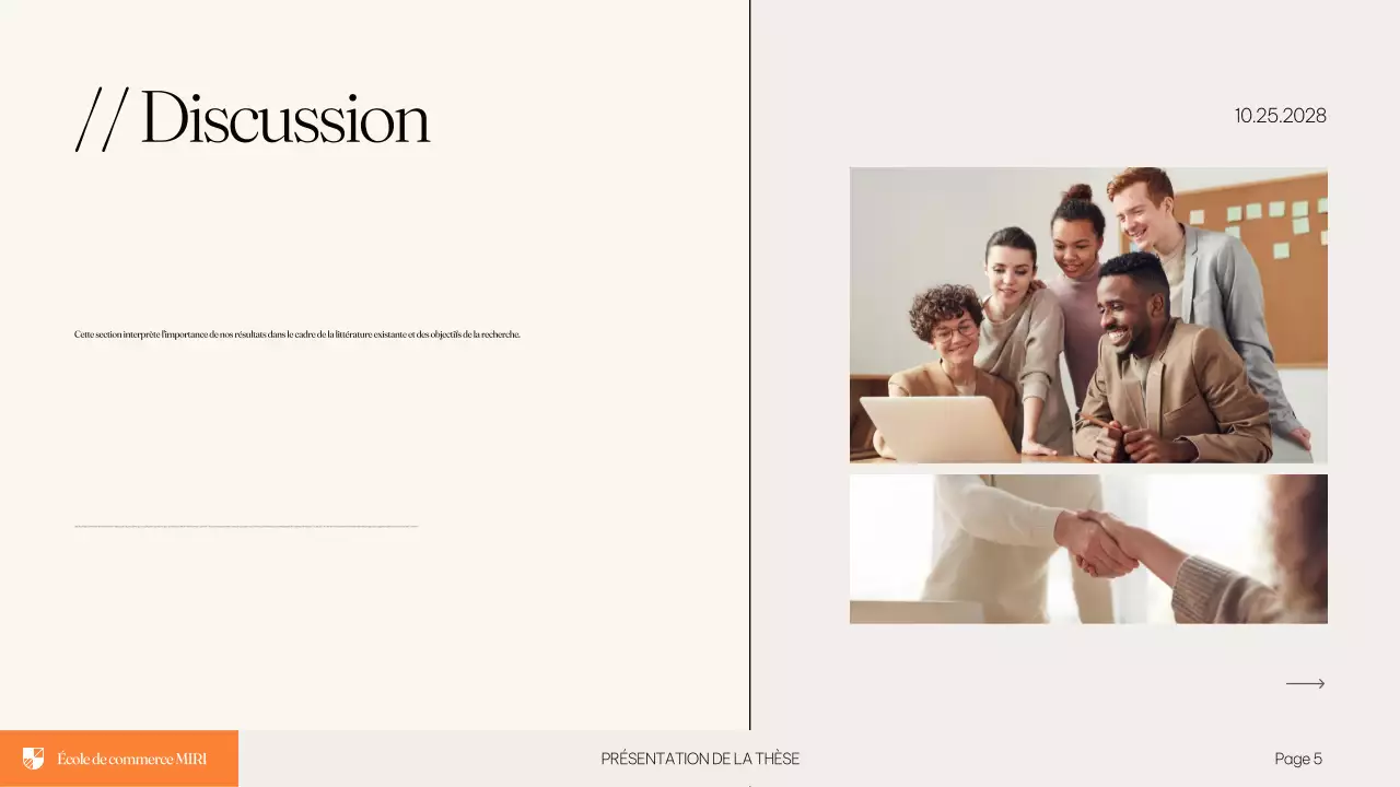 Beige Présentation de thèse d'éducation moderne