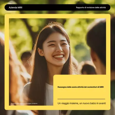 Rapporto di revisione dell'attività moderna gialla