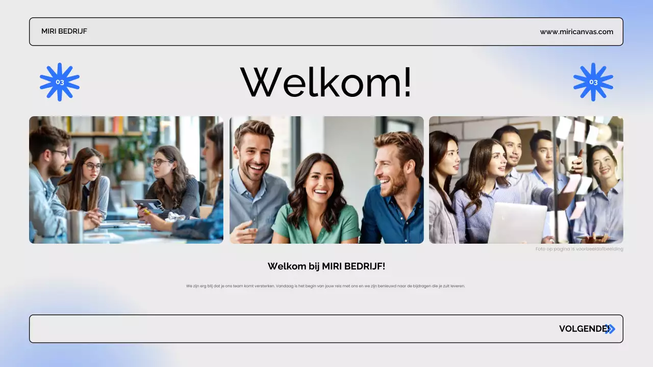 blauwe moderne bedrijfspresentatie