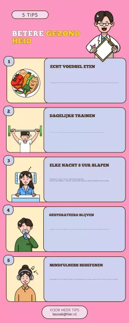roze infographic moderne gezondheid
