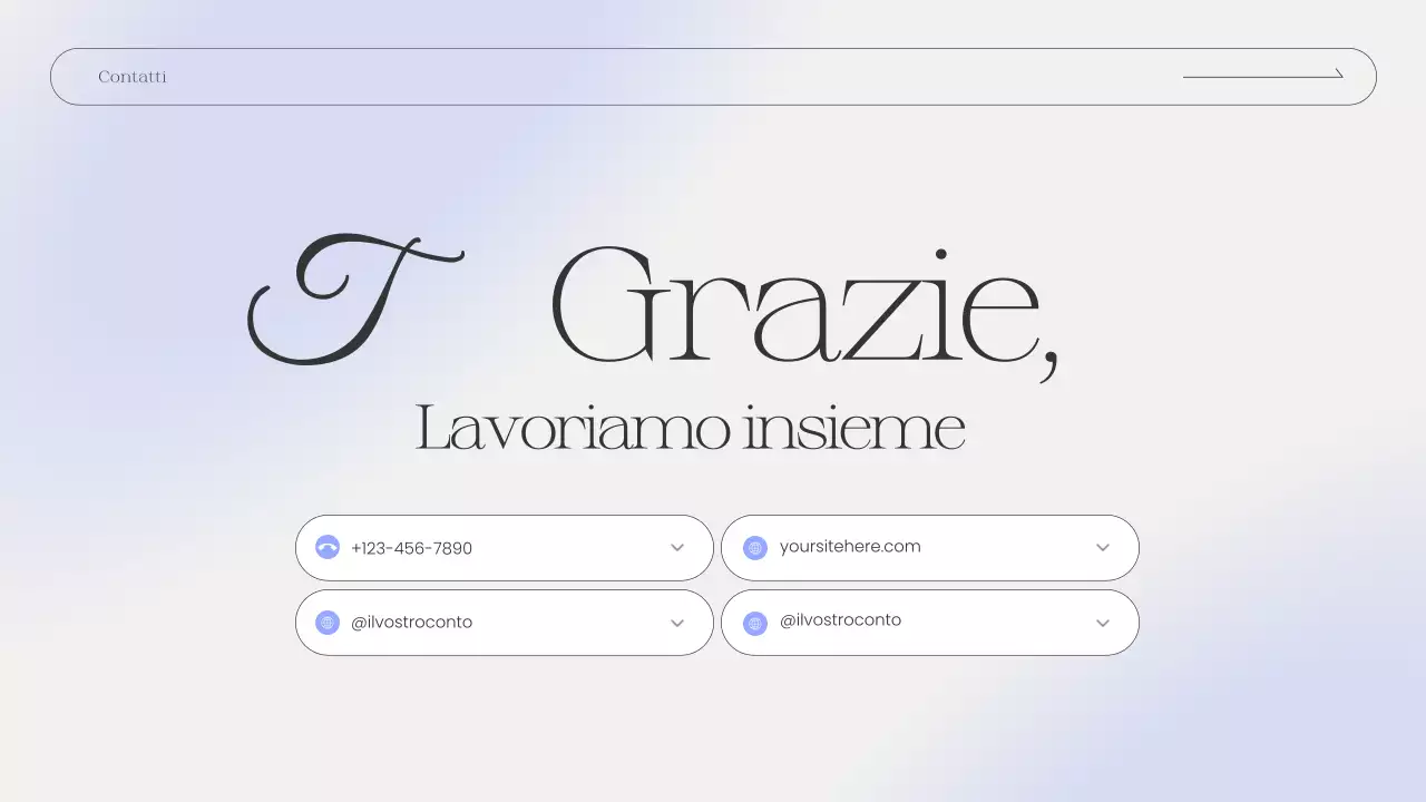 presentazione del portafoglio grigio moderno