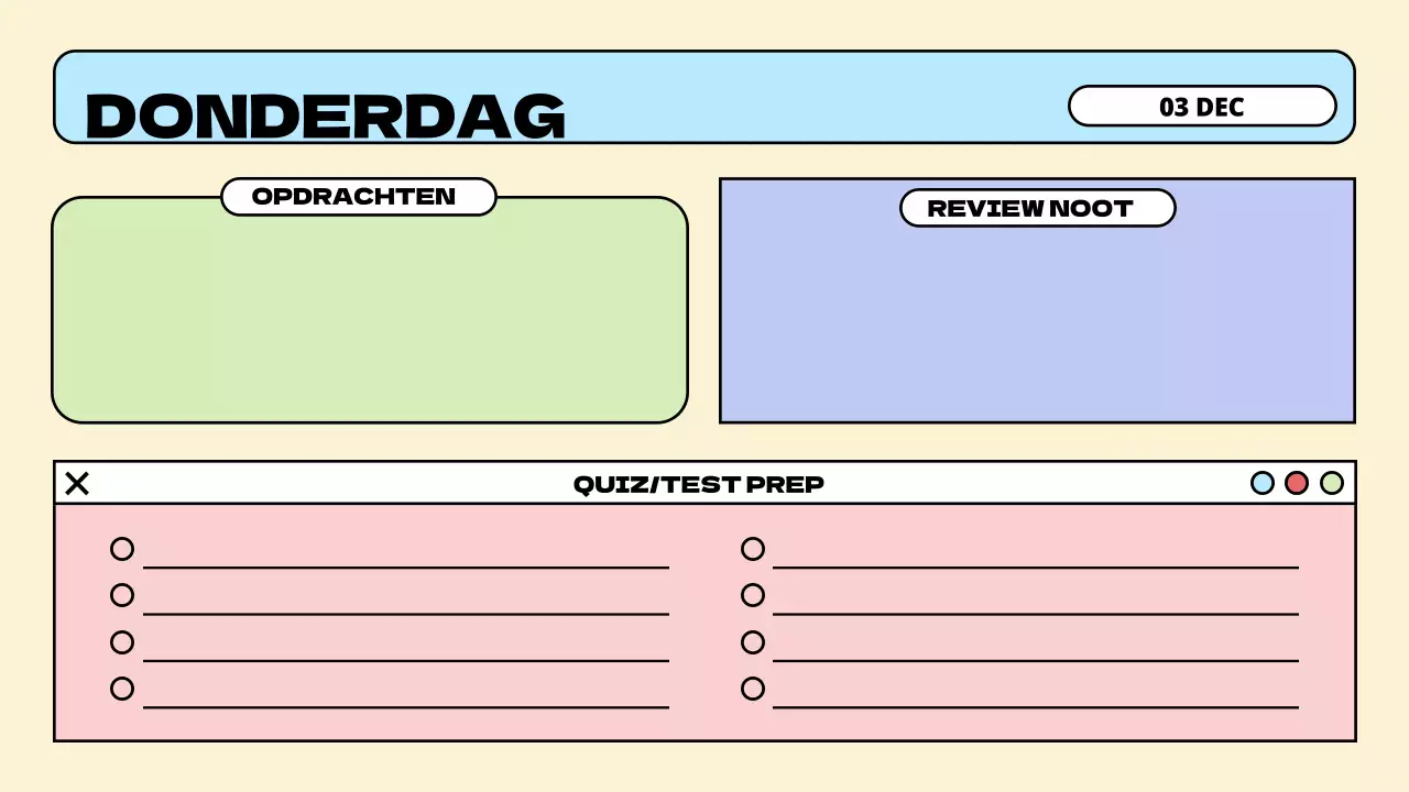 Presentatie Minimalistische Pastel Klasagenda