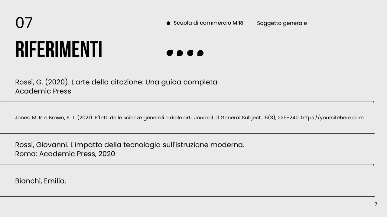 Tesi pubblicitaria minimale in bianco e nero