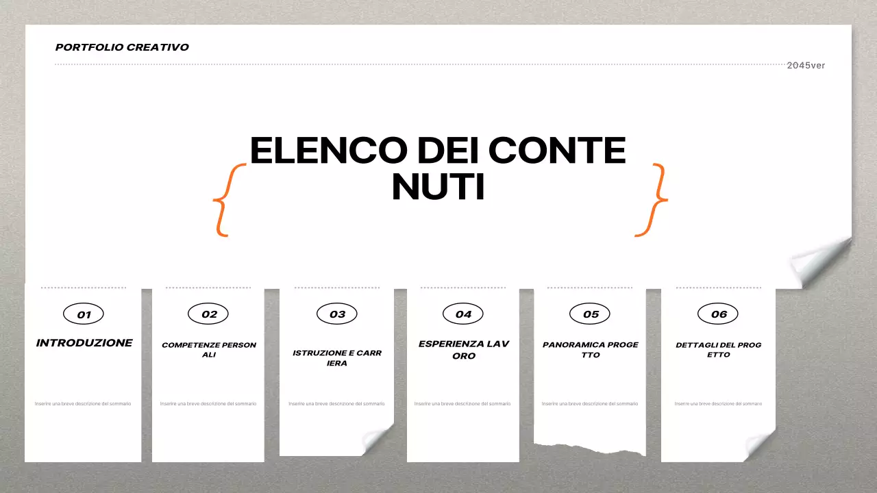 curriculum moderno arancione