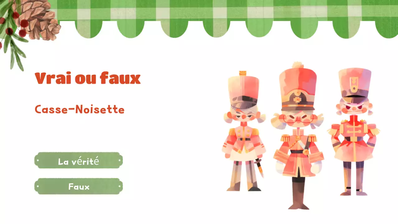 présentation festive verte pour les fêtes de fin d'année