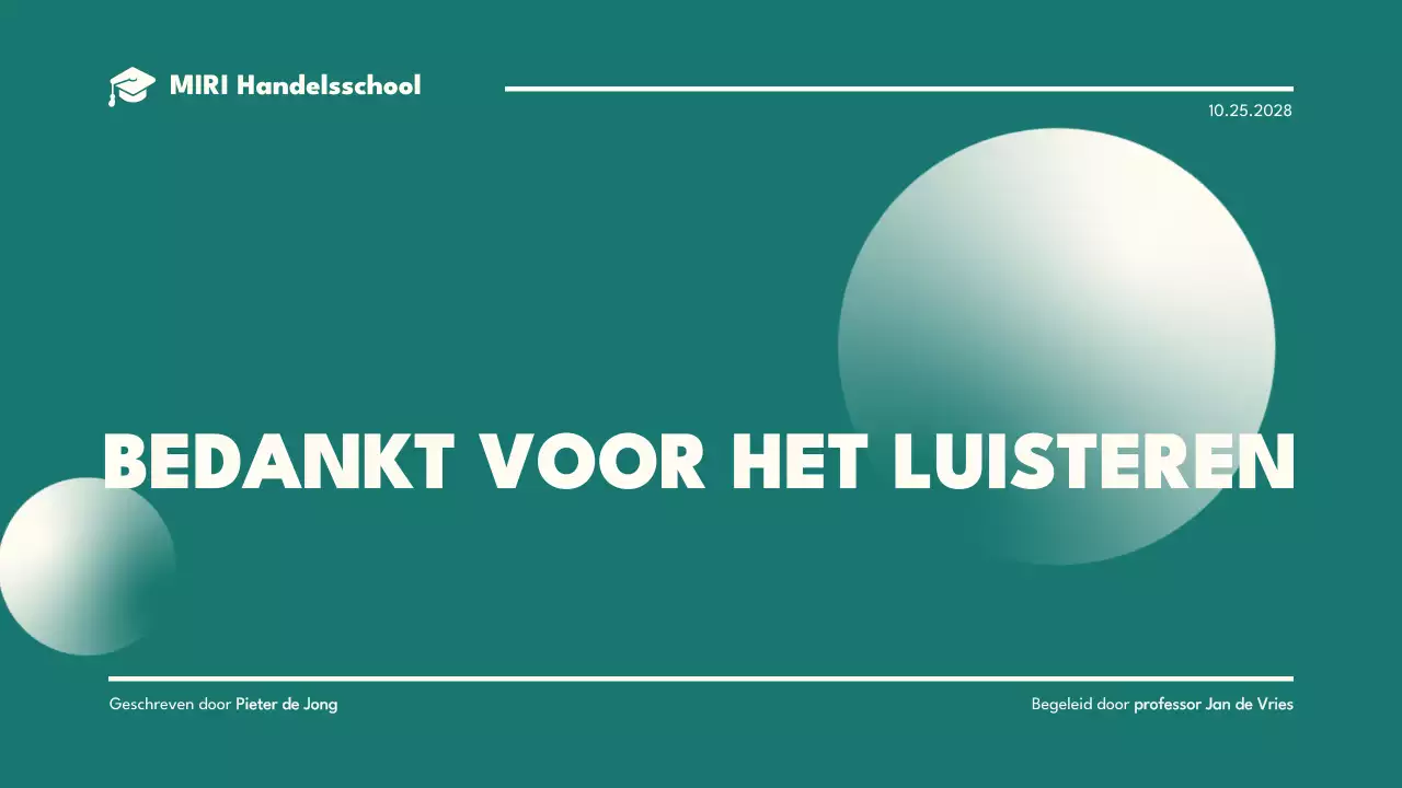 teal minimalistische thesis presentatie