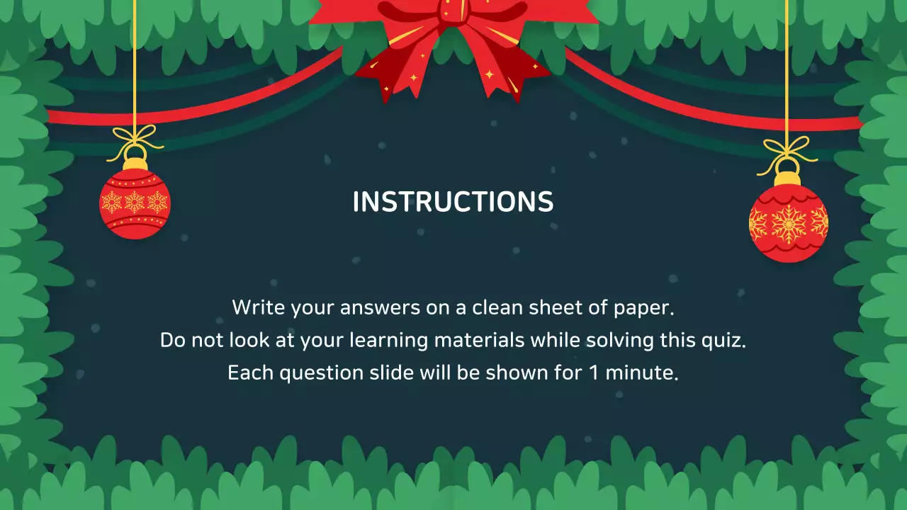 Green Traditional Christmas Guide Presentation