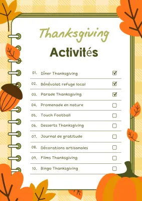 planificateur de vacances rustique orange