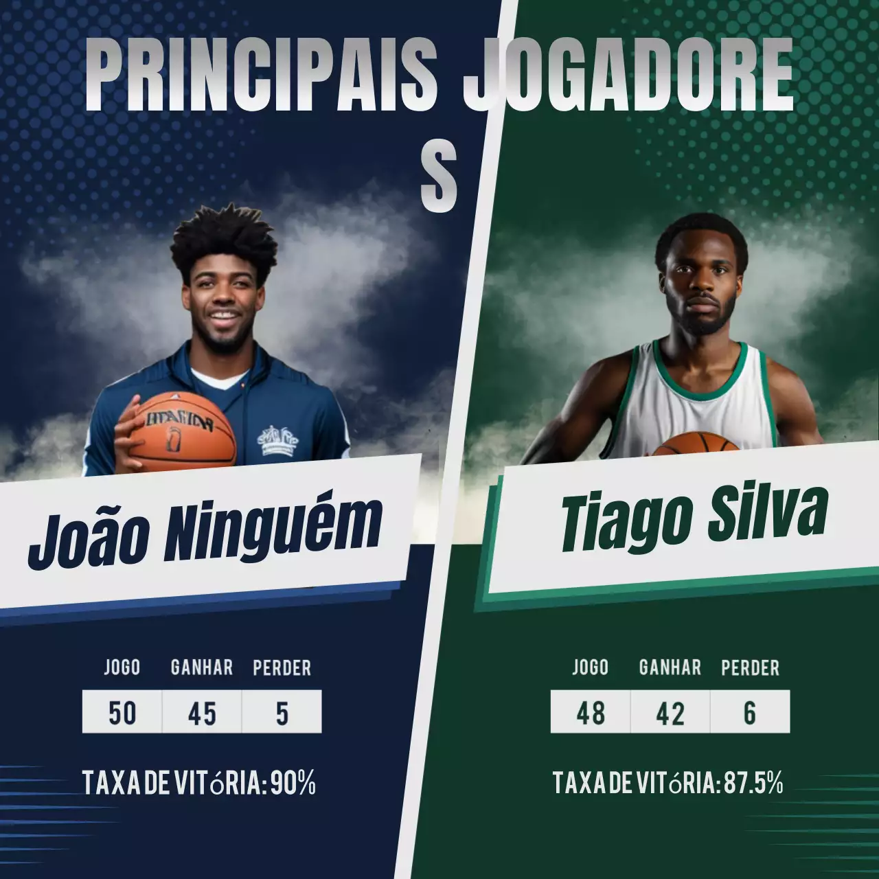 Anúncio de basquetebol moderno azul Redes sociais
