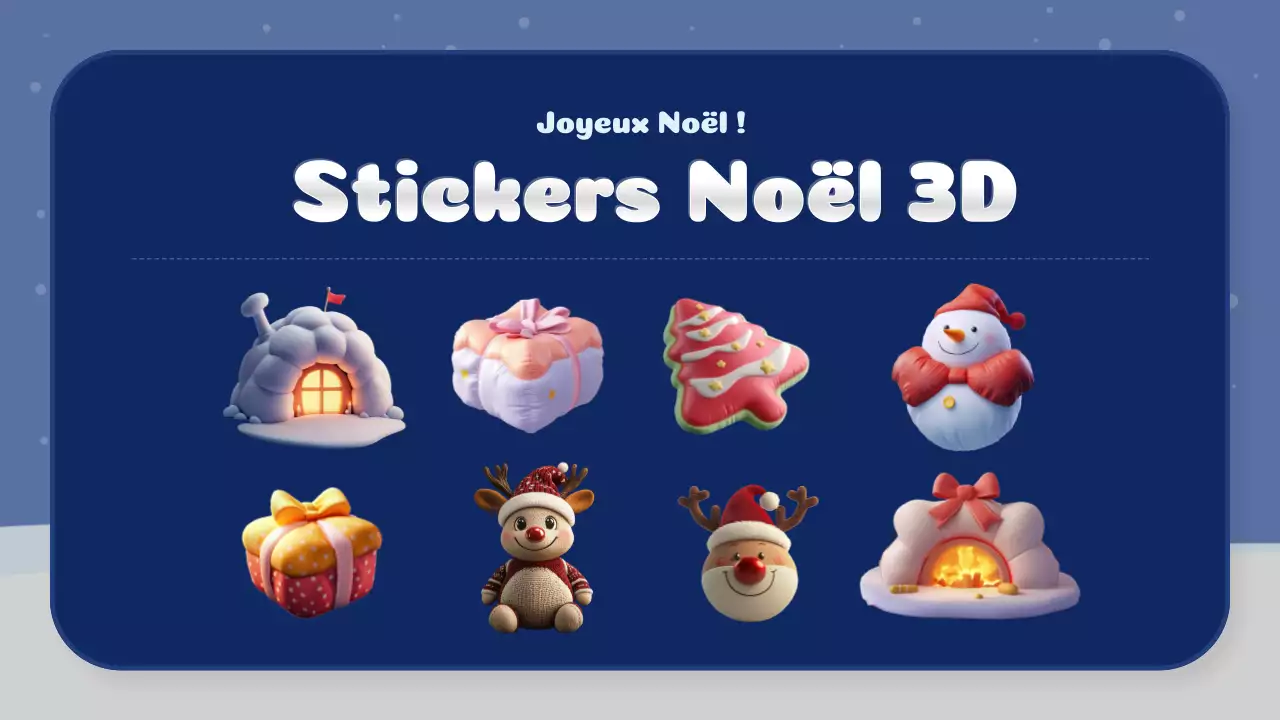 classe de quiz de Noël créatif marine et blanc