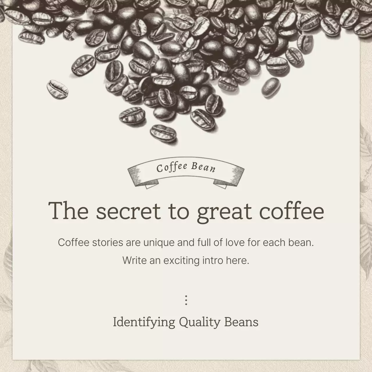 Beige Vintage Coffee Guide Instagram Carousel