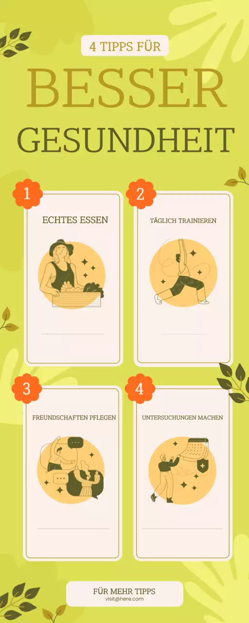 lindgrün moderne bessere Gesundheit Leitfaden Infografik