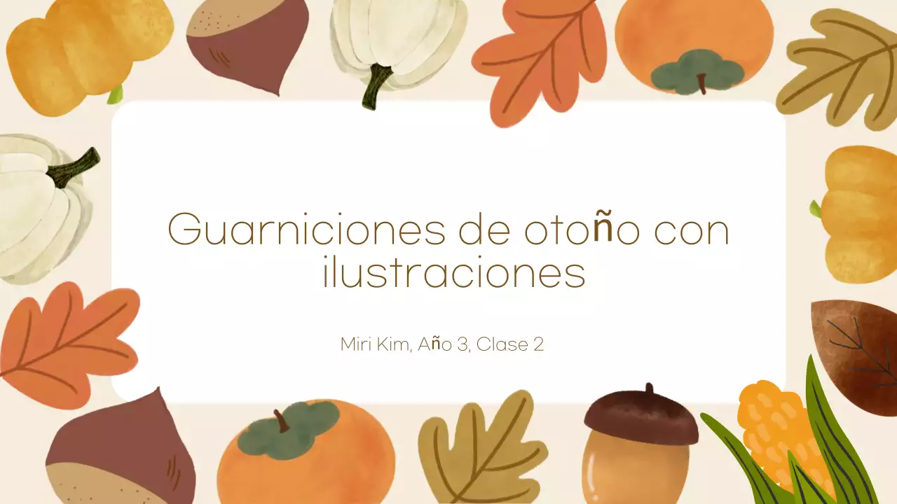 Material de ilustración otoñal beige acogedor