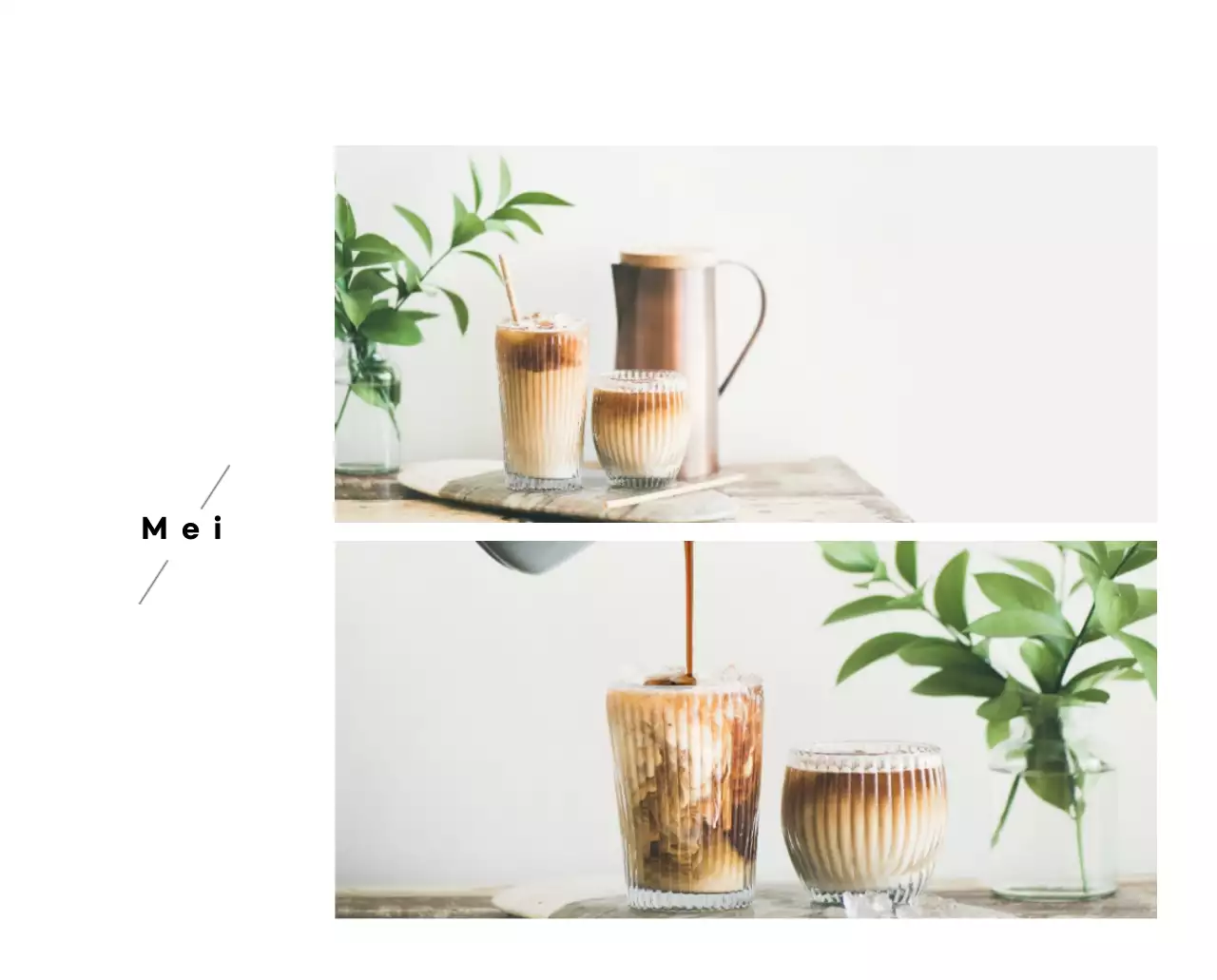 Grijze minimalistische koffiekalender