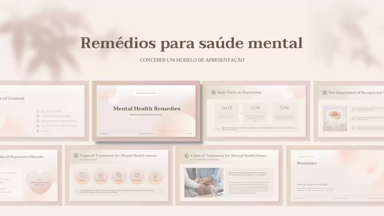 apresentação de saúde moderna bege