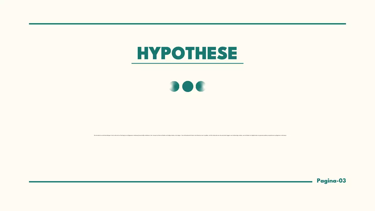 teal minimalistische thesis presentatie