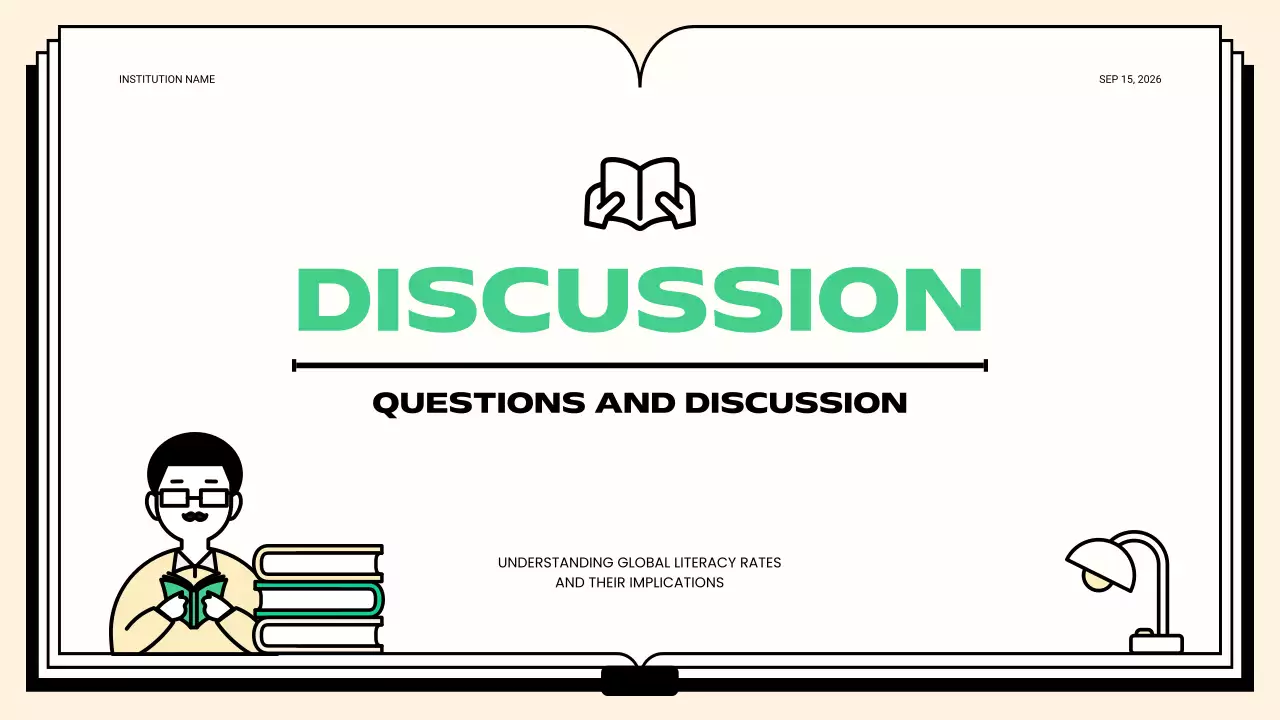 Green Minimal Literacy Report Presentation