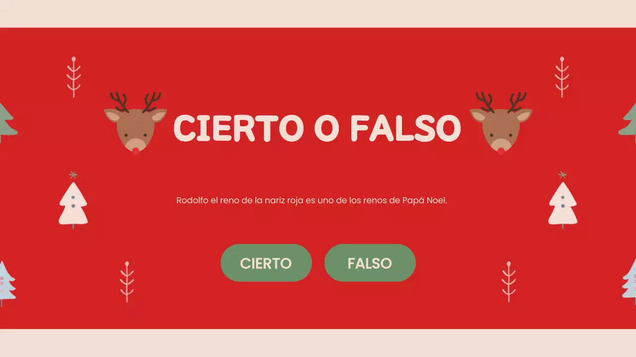 Presentación navideña retro roja