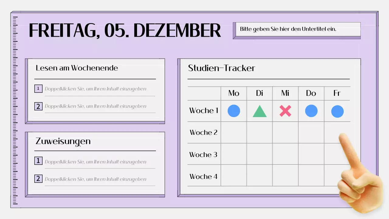 lila einfache Bildungsagenda