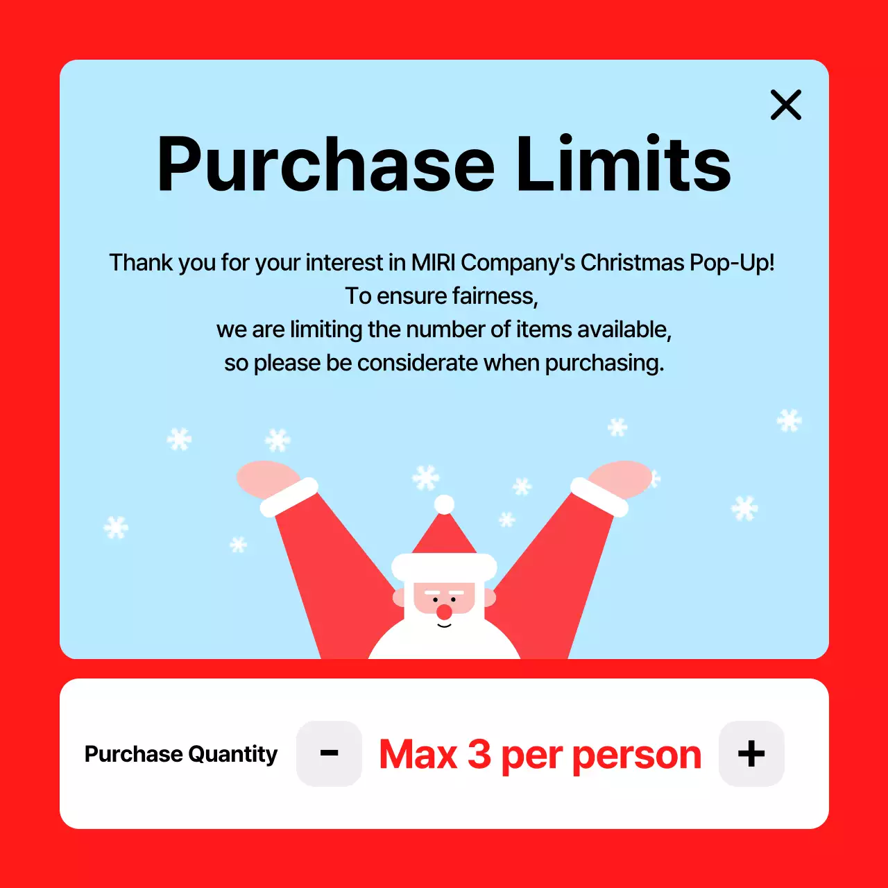 Red Simple Christmas Notice Social Media Post