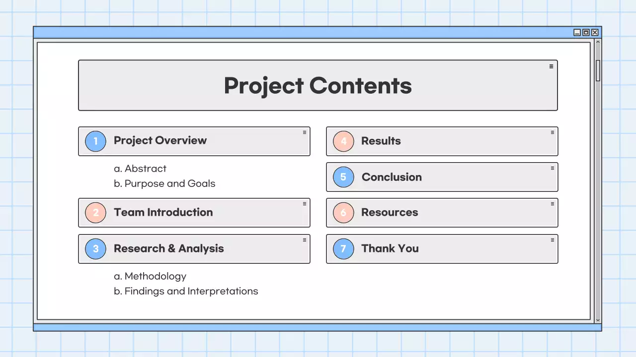 Blue Simple Project Overview Guide Presentation