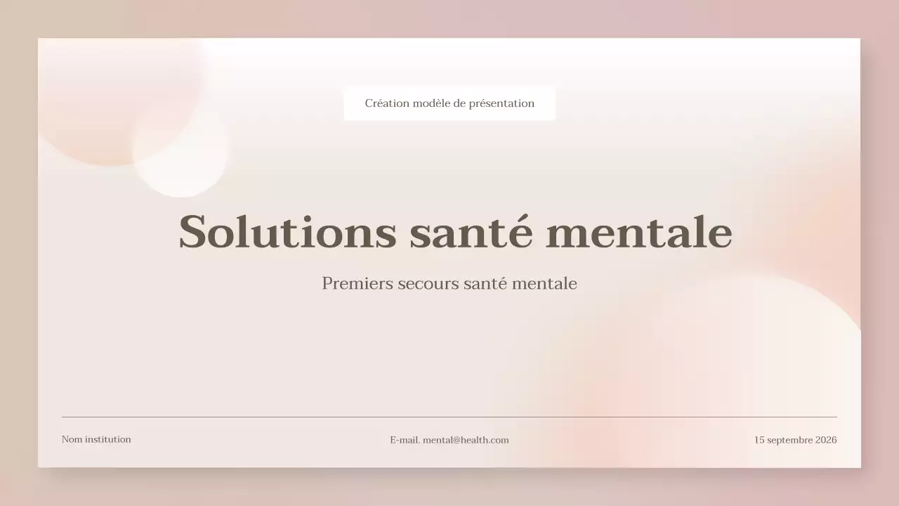 présentation beige de la santé moderne