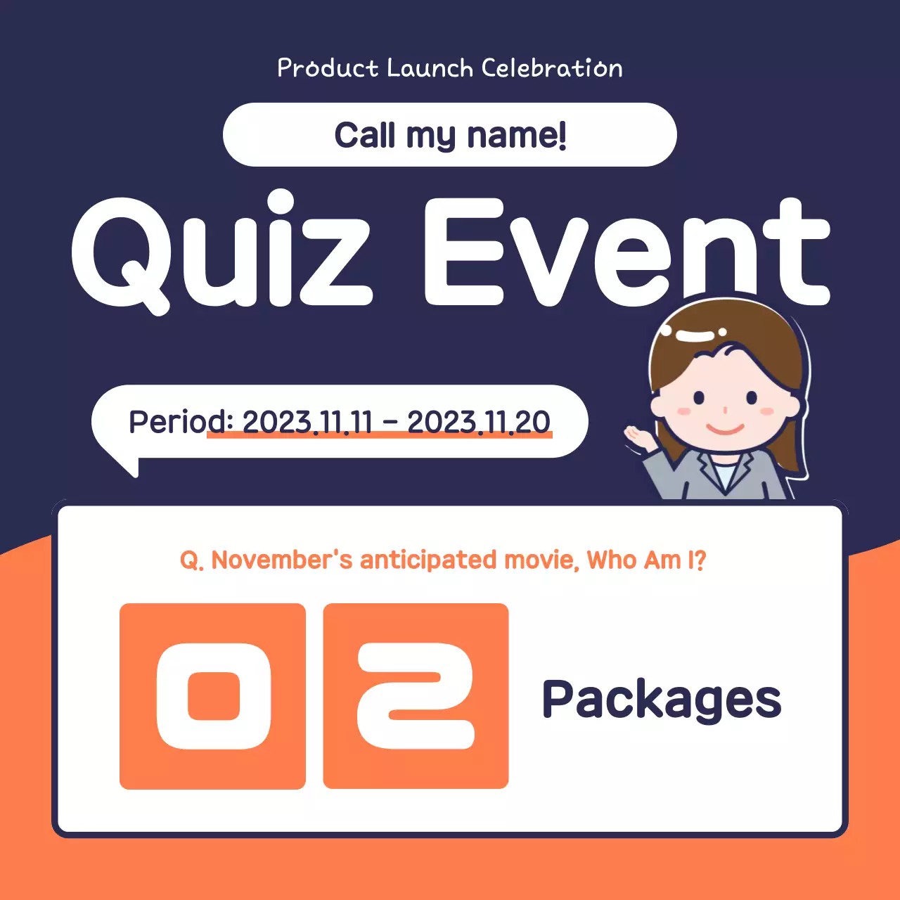 Carrossel do Instagram para promoção do Navy Modern Quiz