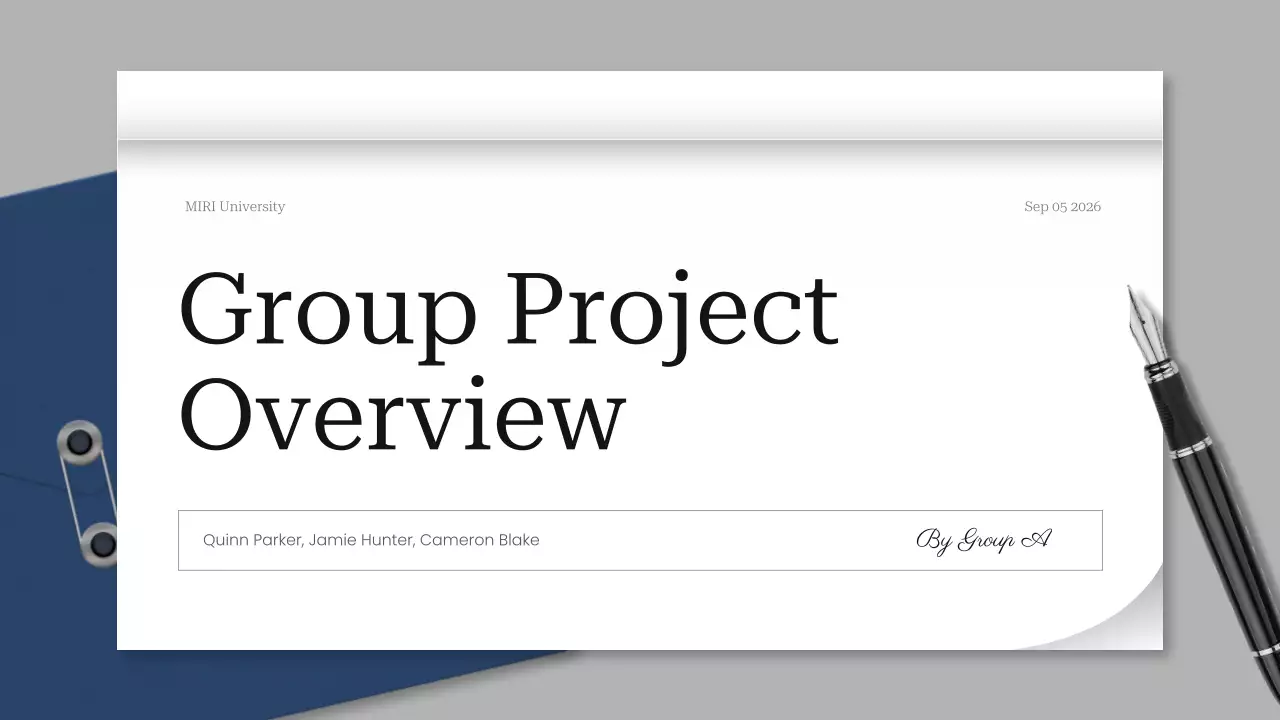 Grey Professional Project Report Presentation