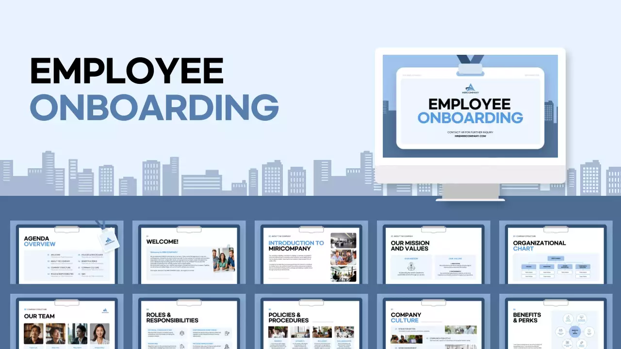 Blue Professional Employee Guide Presentation